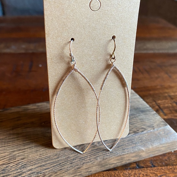 Rose Diamond Wire Earrings - Picture 1 of 4